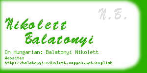 nikolett balatonyi business card